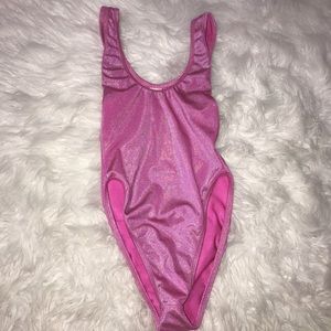 Iheartraves Sparkly pink Rave leotard
